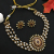 Gold Plated AD Stone Studded 3 Layer Pearl Neck Choker Jewellery Set