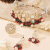 Rani Pink & Green Cluster Beads Kundan Peacock Inspired Necklace