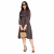 OOMPH! Women's Crepe Pleated Knee-Long Dress (Elizabeth}