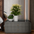 Charlotte Glass Top Bedside Table in Grey Colour